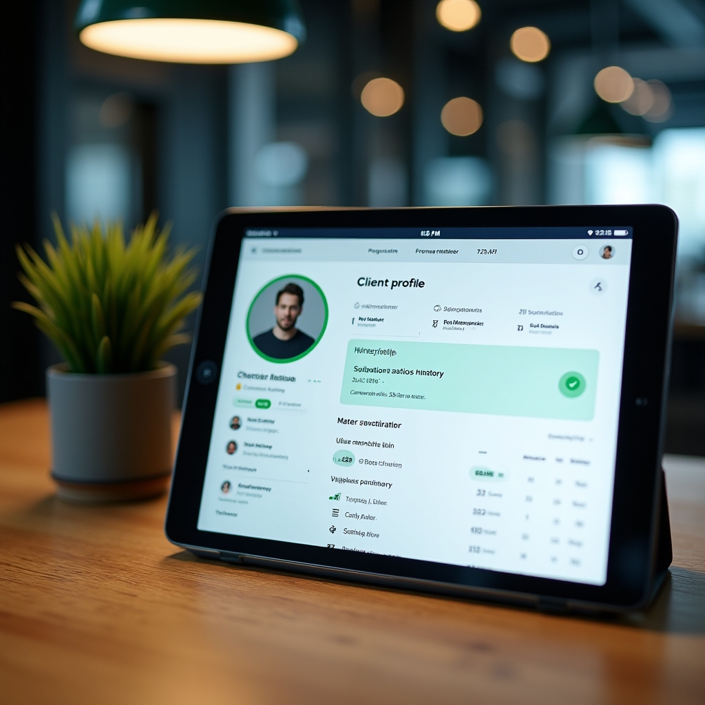 Профиль клиента в системе учёта фитнес-клуба