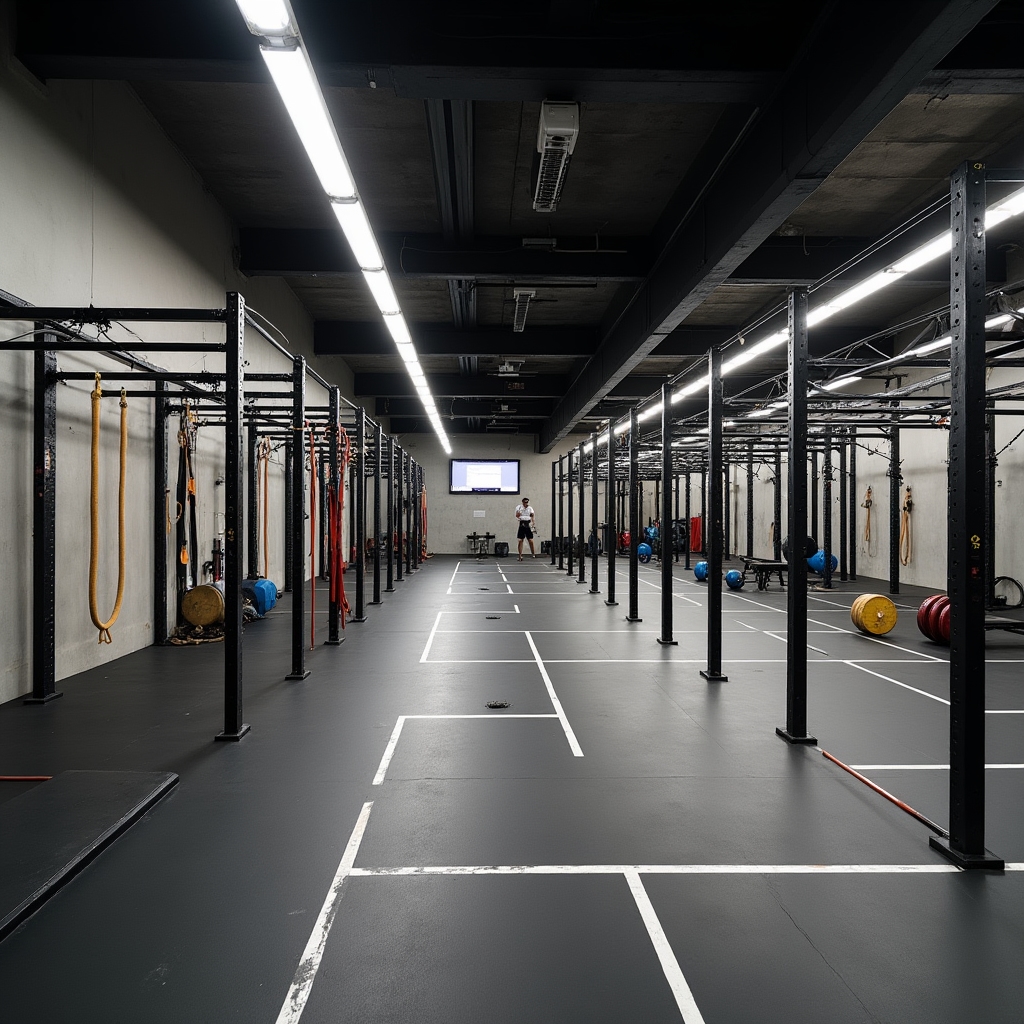 Тренировка в кроссфит-зале