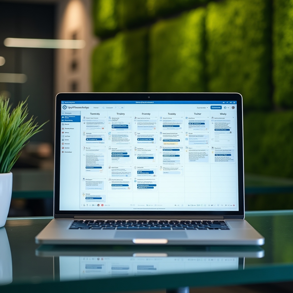 Интерфейс расписания тренеров в ResourceFlow